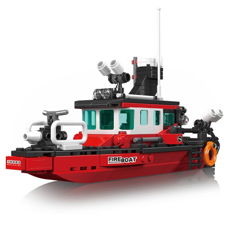 MouldKing 10082 Mould King 10082 non Lego THUYỀN CỨU HỎA bộ đồ chơi xếp lắp ráp ghép mô hình City FIRE BOAT Thành Phố 315 khối