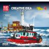 MouldKing 10082 Mould King 10082 THUYỀN CỨU HỎA bộ đồ chơi xếp lắp ráp ghép mô hình City FIRE BOAT Thành Phố 315 khối
