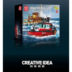 MouldKing 10082 Mould King 10082 THUYỀN CỨU HỎA bộ đồ chơi xếp lắp ráp ghép mô hình City FIRE BOAT Thành Phố 315 khối