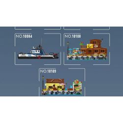 MouldKing 10082 Mould King 10082 THUYỀN CỨU HỎA bộ đồ chơi xếp lắp ráp ghép mô hình City FIRE BOAT Thành Phố 315 khối