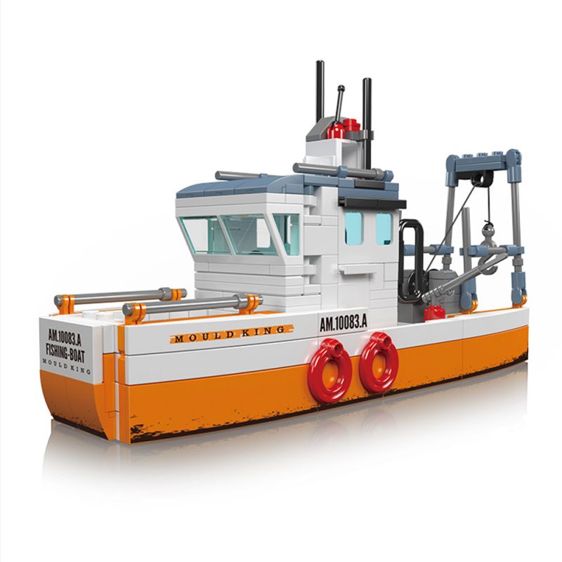 MouldKing 10083 Mould King 10083 non Lego TÀU ĐÁNH CÁ bộ đồ chơi xếp lắp ráp ghép mô hình City FISHING BOAT Thành Phố 420 khối