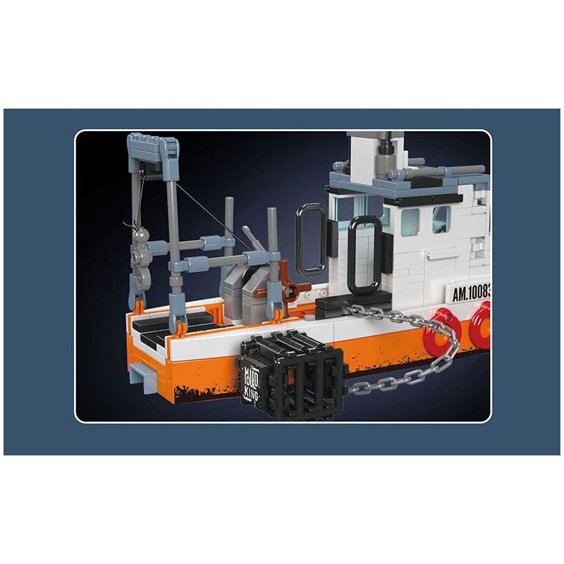 MouldKing 10083 Mould King 10083 TÀU ĐÁNH CÁ bộ đồ chơi xếp lắp ráp ghép mô hình City FISHING BOAT Thành Phố 420 khối