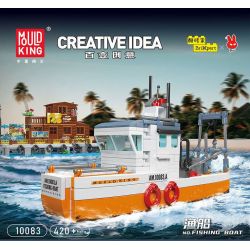 MouldKing 10083 Mould King 10083 TÀU ĐÁNH CÁ bộ đồ chơi xếp lắp ráp ghép mô hình City FISHING BOAT Thành Phố 420 khối