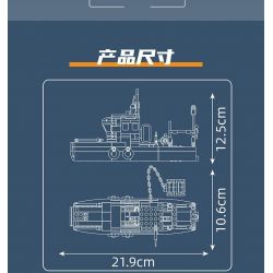 MouldKing 10083 Mould King 10083 TÀU ĐÁNH CÁ bộ đồ chơi xếp lắp ráp ghép mô hình City FISHING BOAT Thành Phố 420 khối