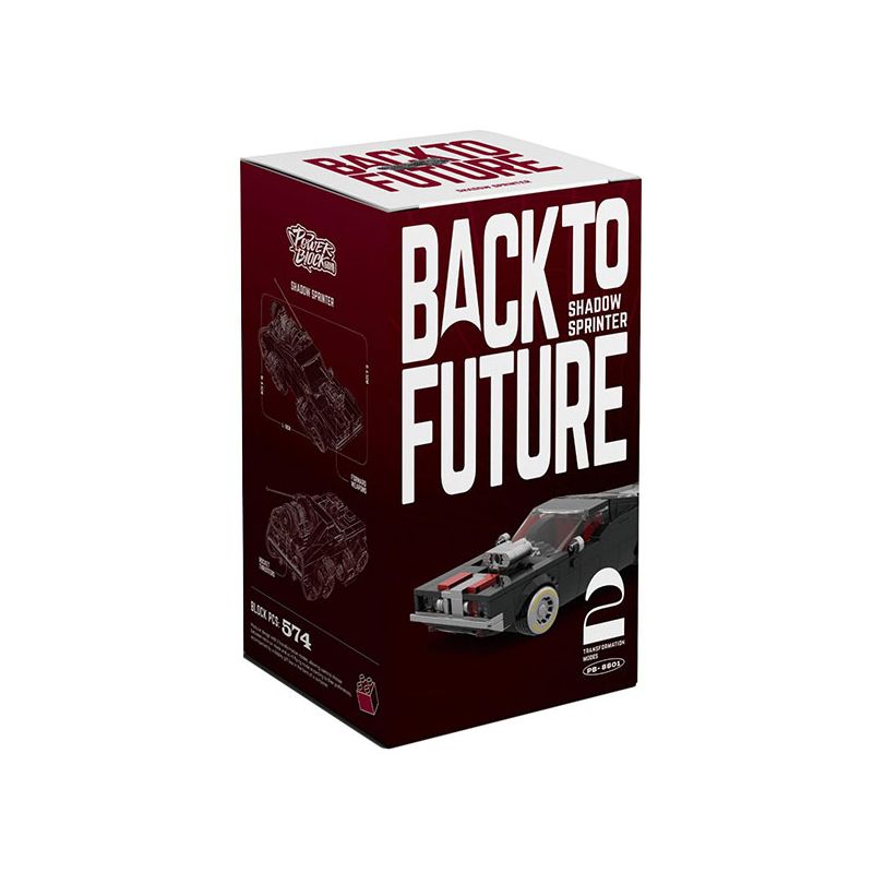 HAPPY BUILD SHINEYU XINYU PANGU PRO BLOCKS PB8801 8801 TRỞ LẠI TƯƠNG LAI SHADOWRUN bộ đồ chơi xếp lắp ráp ghép mô hình Racers BACK TO FUTURE SHADOW SPRINTER Đua Tốc Độ 574 khối