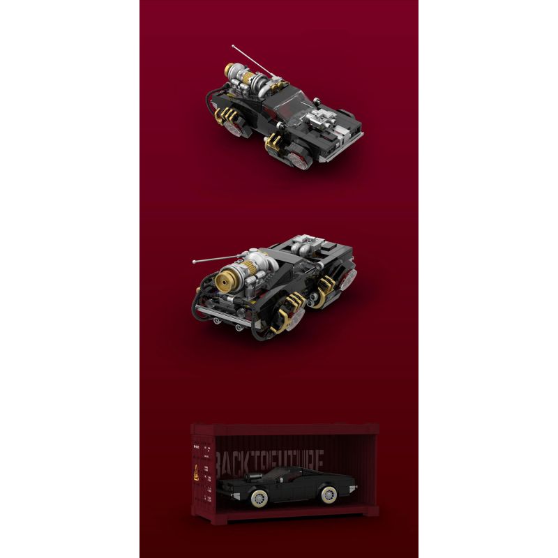 HAPPY BUILD SHINEYU XINYU PANGU PRO BLOCKS PB8801 8801 TRỞ LẠI TƯƠNG LAI SHADOWRUN bộ đồ chơi xếp lắp ráp ghép mô hình Racers BACK TO FUTURE SHADOW SPRINTER Đua Tốc Độ 574 khối