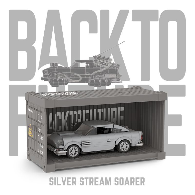 HAPPY BUILD SHINEYU XINYU PANGU PRO BLOCKS PB8802 8802 TRỞ LẠI TƯƠNG LAI SILVER STREAMER bộ đồ chơi xếp lắp ráp ghép mô hình Racers BACK TO FUTURE SILVER STREAM SOARER Đua Tốc Độ 506 khối