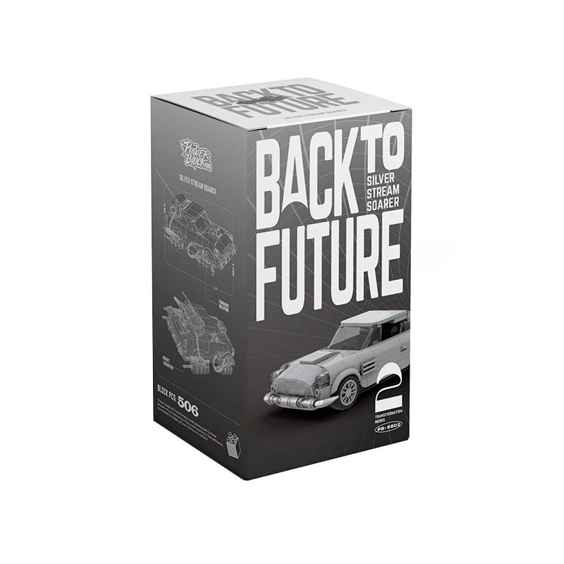 HAPPY BUILD SHINEYU XINYU PANGU PRO BLOCKS PB8802 8802 TRỞ LẠI TƯƠNG LAI SILVER STREAMER bộ đồ chơi xếp lắp ráp ghép mô hình Racers BACK TO FUTURE SILVER STREAM SOARER Đua Tốc Độ 506 khối