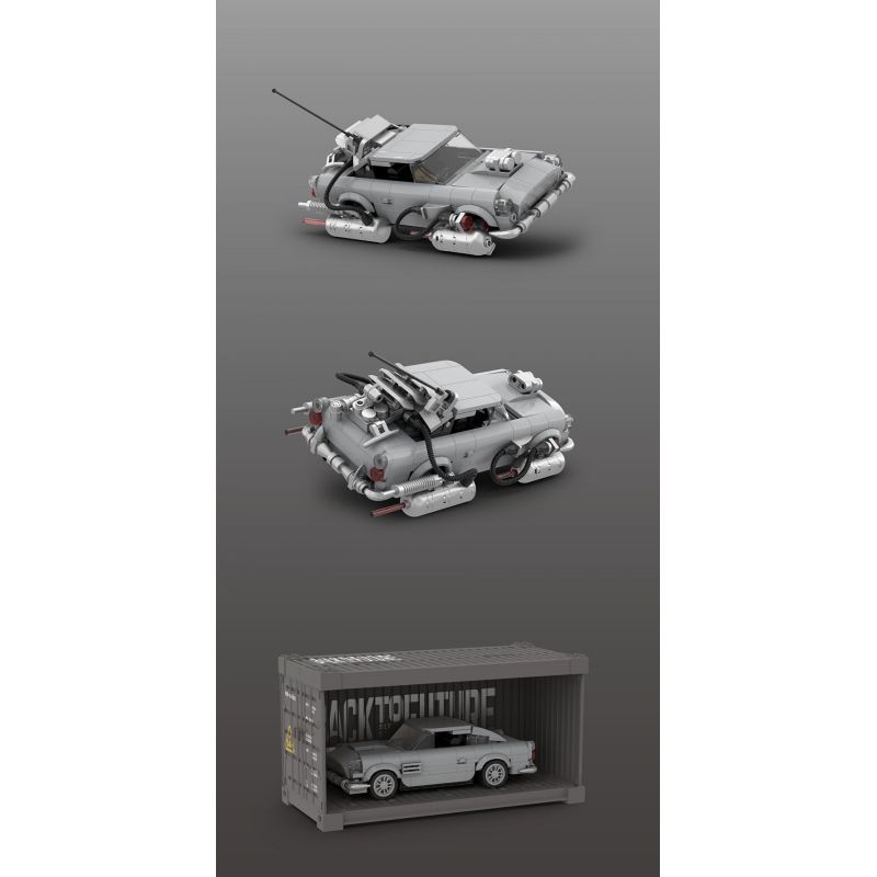 HAPPY BUILD SHINEYU XINYU PANGU PRO BLOCKS PB8802 8802 TRỞ LẠI TƯƠNG LAI SILVER STREAMER bộ đồ chơi xếp lắp ráp ghép mô hình Racers BACK TO FUTURE SILVER STREAM SOARER Đua Tốc Độ 506 khối