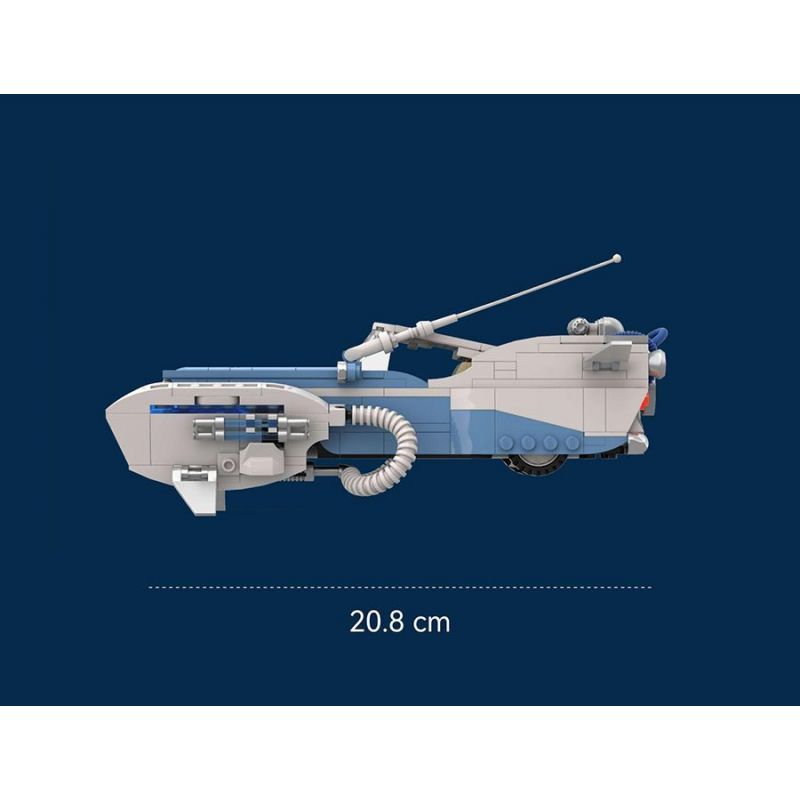 HAPPY BUILD SHINEYU XINYU PANGU PRO BLOCKS PB8803 8803 TRỞ LẠI CƠN SỐT BẠC TRONG TƯƠNG LAI bộ đồ chơi xếp lắp ráp ghép mô hình Racers BACK TO FUTURE SILVER WING CYCLONE Đua Tốc Độ 589 khối