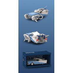 HAPPY BUILD SHINEYU XINYU PANGU PRO BLOCKS PB8803 8803 TRỞ LẠI CƠN SỐT BẠC TRONG TƯƠNG LAI bộ đồ chơi xếp lắp ráp ghép mô hình Racers BACK TO FUTURE SILVER WING CYCLONE Đua Tốc Độ 589 khối