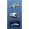 HAPPY BUILD SHINEYU XINYU PANGU PRO BLOCKS PB8803 8803 TRỞ LẠI CƠN SỐT BẠC TRONG TƯƠNG LAI bộ đồ chơi xếp lắp ráp ghép mô hình Racers BACK TO FUTURE SILVER WING CYCLONE Đua Tốc Độ 589 khối