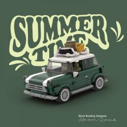 HAPPY BUILD SHINEYU XINYU PANGU PRO BLOCKS PB8804 8804 TOA XE GA MINI bộ đồ chơi xếp lắp ráp ghép mô hình Racers SUMMER TIME MINI CAMPER Đua Tốc Độ 356 khối