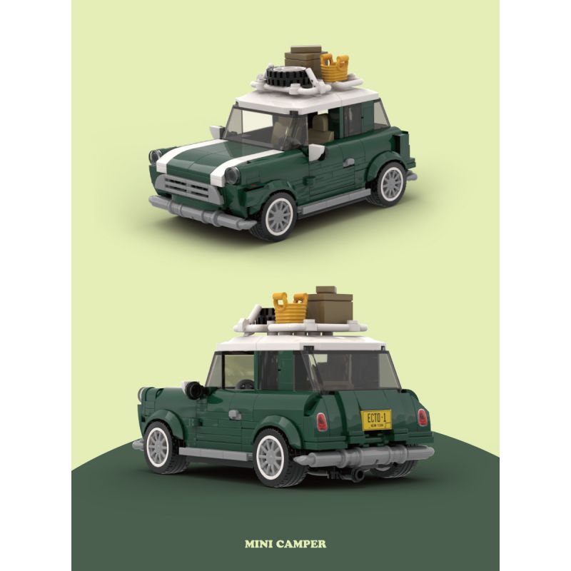 HAPPY BUILD SHINEYU XINYU PANGU PRO BLOCKS PB8804 8804 TOA XE GA MINI bộ đồ chơi xếp lắp ráp ghép mô hình Racers SUMMER TIME MINI CAMPER Đua Tốc Độ 356 khối