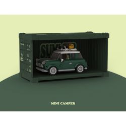 HAPPY BUILD SHINEYU XINYU PANGU PRO BLOCKS PB8804 8804 TOA XE GA MINI bộ đồ chơi xếp lắp ráp ghép mô hình Racers SUMMER TIME MINI CAMPER Đua Tốc Độ 356 khối