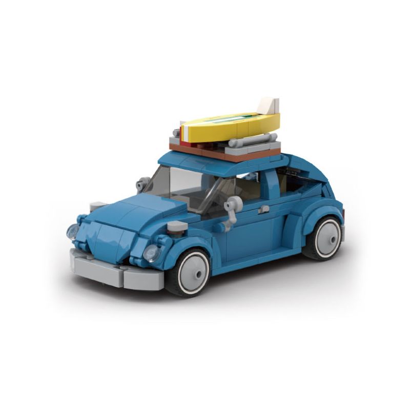 Lego PB8805 Summer Time：Beetle Camper Xếp hình lắp ráp ghép mô hình người cắm trại bọ cánh cứng