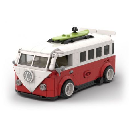 HAPPY BUILD SHINEYU XINYU PANGU PRO BLOCKS PB8807 8807 XE CẮM TRẠI T1 bộ đồ chơi xếp lắp ráp ghép mô hình Racers SUMMER TIME T1 CAMPERVAN Đua Tốc Độ