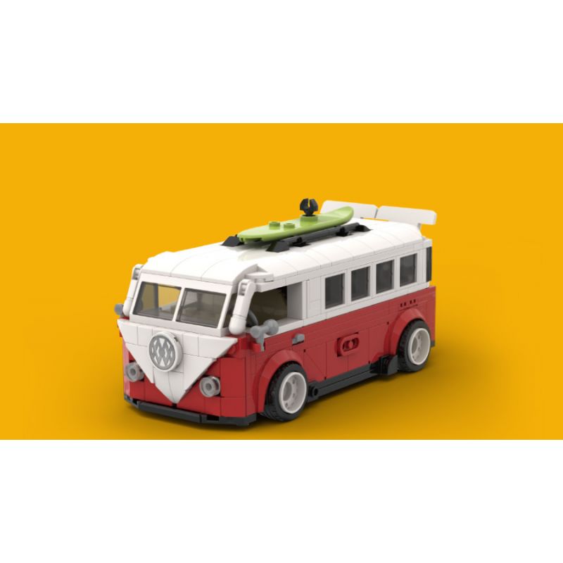 HAPPY BUILD SHINEYU XINYU PANGU PRO BLOCKS PB8807 8807 XE CẮM TRẠI T1 bộ đồ chơi xếp lắp ráp ghép mô hình Racers SUMMER TIME T1 CAMPERVAN Đua Tốc Độ