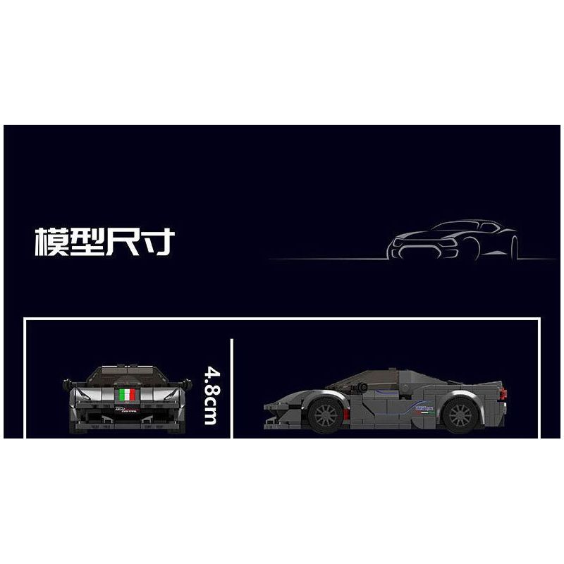 MouldKing 27068 Mould King 27068 XE THỂ THAO 488PISTA bộ đồ chơi xếp lắp ráp ghép mô hình Racers Đua Tốc Độ 358 khối