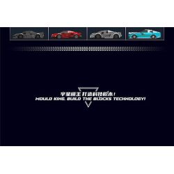 MouldKing 27068 Mould King 27068 XE THỂ THAO 488PISTA bộ đồ chơi xếp lắp ráp ghép mô hình Racers Đua Tốc Độ 358 khối