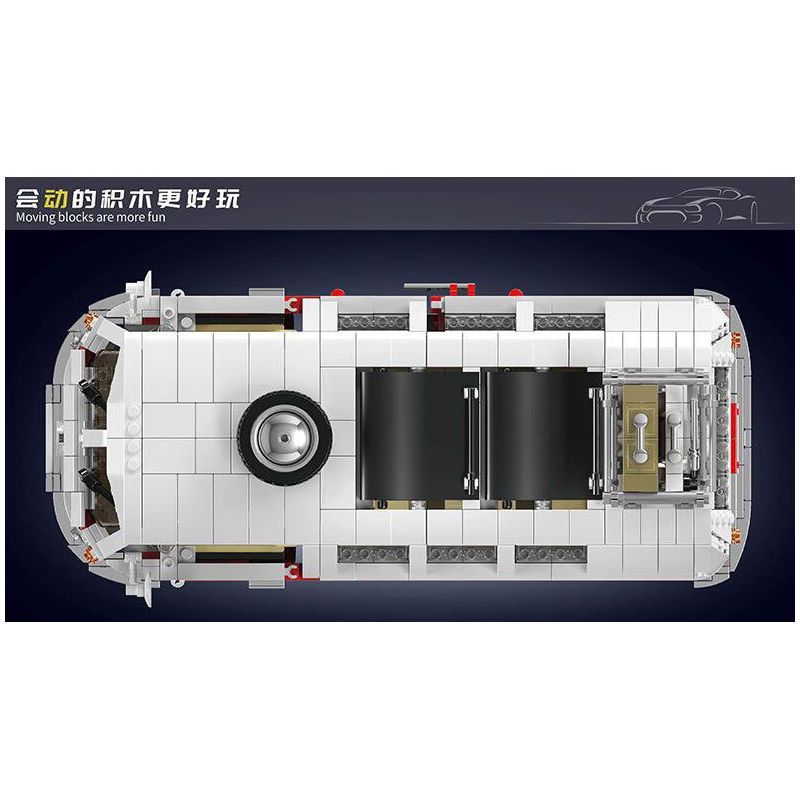 MouldKing 10030 Mould King 10030 XE TẢI T1 bộ đồ chơi xếp lắp ráp ghép mô hình Creator T1 VAN Sáng Tạo 2056 khối