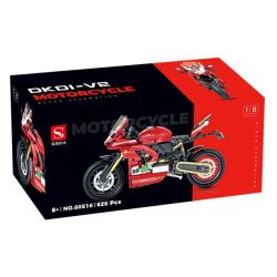 DOUBLE HEIGHT 60516 DUCATI DKDI-V2 tỷ lệ 1:8 bộ đồ chơi xếp lắp ráp ghép mô hình Technic Kỹ Thuật Công Nghệ Cao Mô Hình Phương Tiện 626 khối