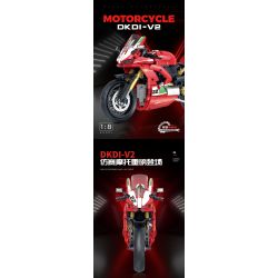 DOUBLE HEIGHT 60516 DUCATI DKDI-V2 tỷ lệ 1:8 bộ đồ chơi xếp lắp ráp ghép mô hình Technic Kỹ Thuật Công Nghệ Cao Mô Hình Phương Tiện 626 khối
