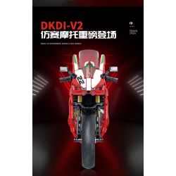 DOUBLE HEIGHT 60516 DUCATI DKDI-V2 tỷ lệ 1:8 bộ đồ chơi xếp lắp ráp ghép mô hình Technic Kỹ Thuật Công Nghệ Cao Mô Hình Phương Tiện 626 khối