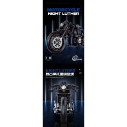 DOUBLE HEIGHT 60517 ĐÊM HARLEY LUTHERAN tỷ lệ 1:8 bộ đồ chơi xếp lắp ráp ghép mô hình Technic NIGHT LUTHER Kỹ Thuật Công Nghệ Cao Mô Hình Phương Tiện 623 khối