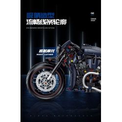 DOUBLE HEIGHT 60517 ĐÊM HARLEY LUTHERAN tỷ lệ 1:8 bộ đồ chơi xếp lắp ráp ghép mô hình Technic NIGHT LUTHER Kỹ Thuật Công Nghệ Cao Mô Hình Phương Tiện 623 khối