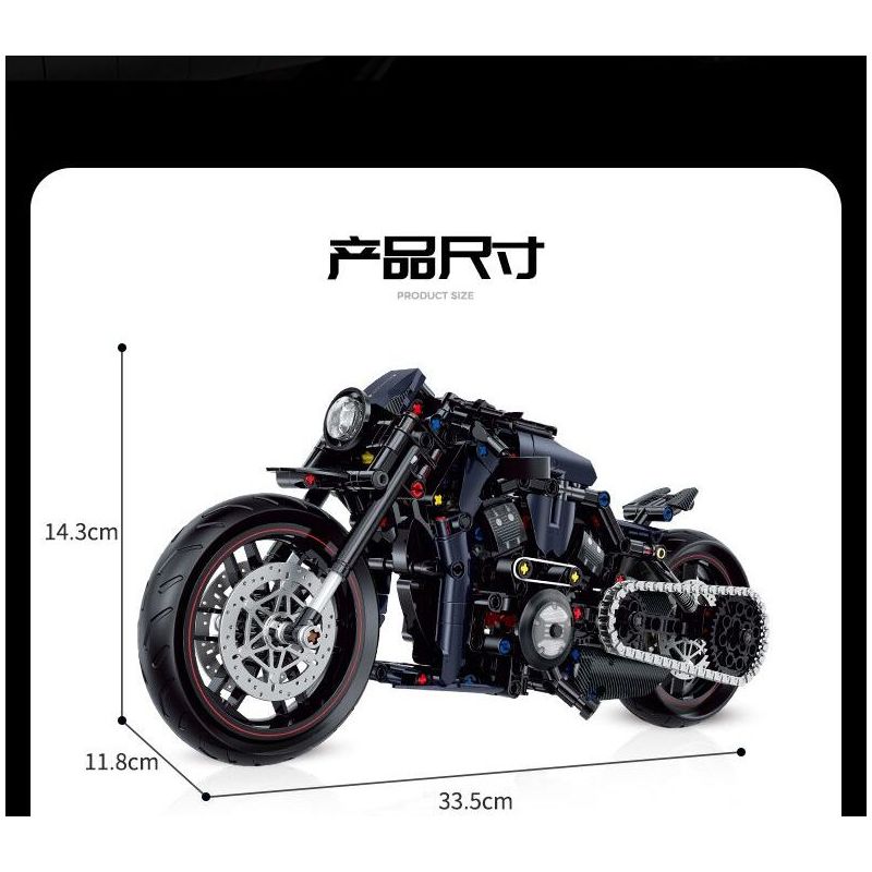 DOUBLE HEIGHT 60517 ĐÊM HARLEY LUTHERAN tỷ lệ 1:8 bộ đồ chơi xếp lắp ráp ghép mô hình Technic NIGHT LUTHER Kỹ Thuật Công Nghệ Cao Mô Hình Phương Tiện 623 khối