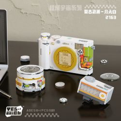 WEILE CREATION 2163 VŨ TRỤ CƠ HỌC LÀN SÓNG ÁNH TRĂNG TRẮNG RETRO bộ đồ chơi xếp lắp ráp ghép mô hình 508 khối