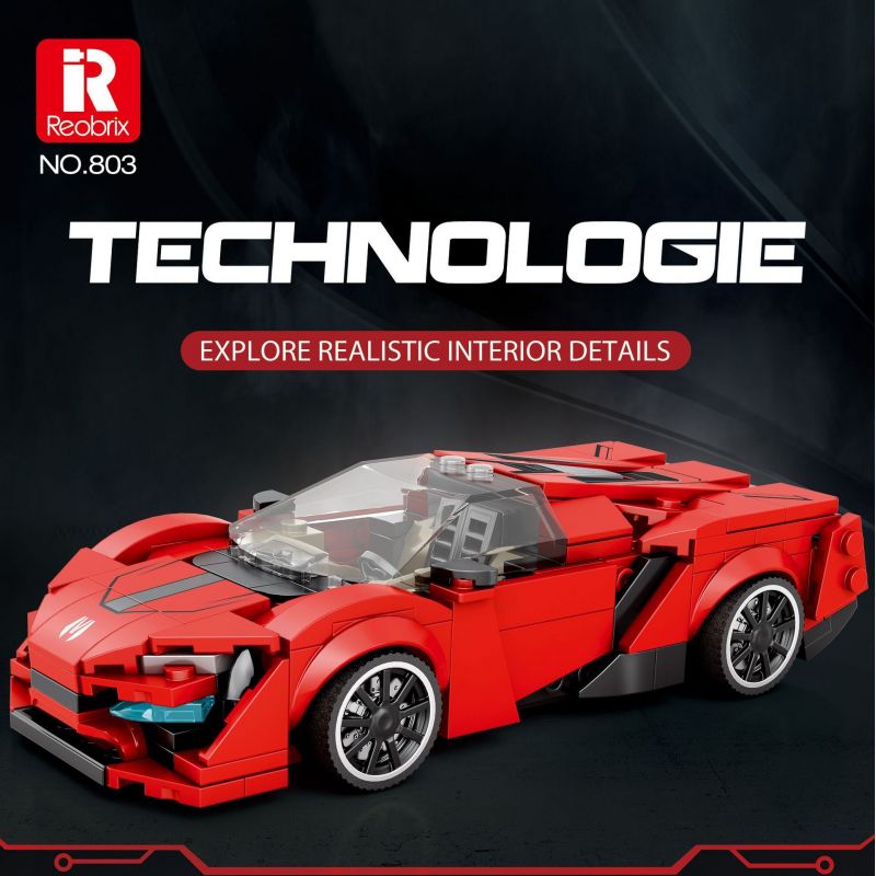 REOBRIX 803 LYKAN bộ đồ chơi xếp lắp ráp ghép mô hình Speed Champions Racing Cars Đua Xe Công Thức 301 khối