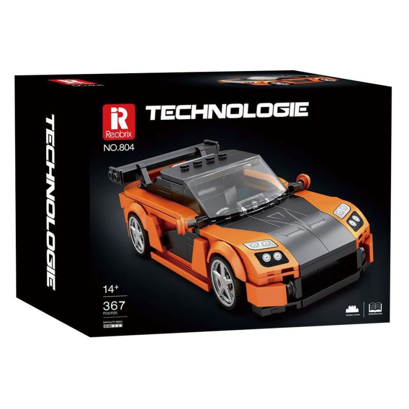 REOBRIX 804 non Lego MAZDA RX-7 bộ đồ chơi xếp lắp ráp ghép mô hình Speed Champions Racing Cars Đua Xe Công Thức 367 khối