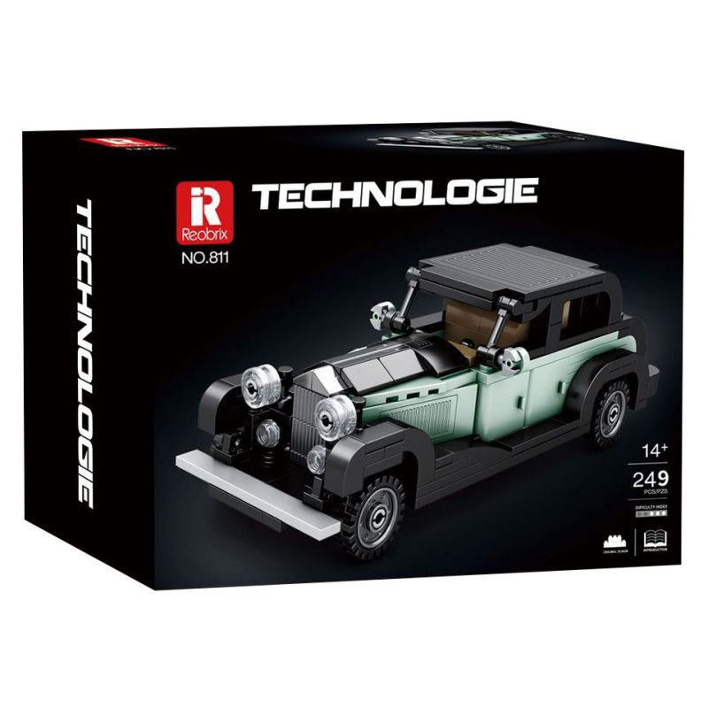 REOBRIX 811 non Lego XE CỔ BENTLEY 8 LÍT bộ đồ chơi xếp lắp ráp ghép mô hình Speed Champions Racing Cars BENTLEY 8 LITRE Đua Xe Công Thức 249 khối