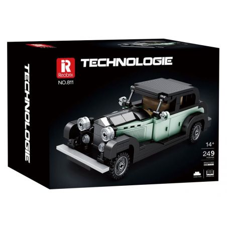 REOBRIX 811 XE CỔ BENTLEY 8 LÍT bộ đồ chơi xếp lắp ráp ghép mô hình Speed Champions Racing Cars BENTLEY 8 LITRE Đua Xe Công Thức 249 khối
