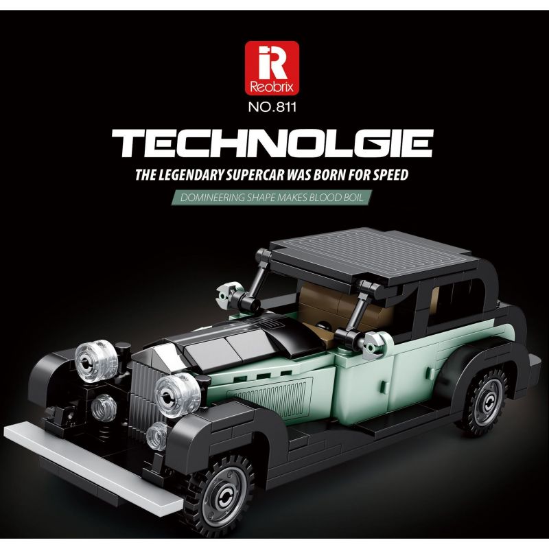 REOBRIX 811 XE CỔ BENTLEY 8 LÍT bộ đồ chơi xếp lắp ráp ghép mô hình Speed Champions Racing Cars BENTLEY 8 LITRE Đua Xe Công Thức 249 khối