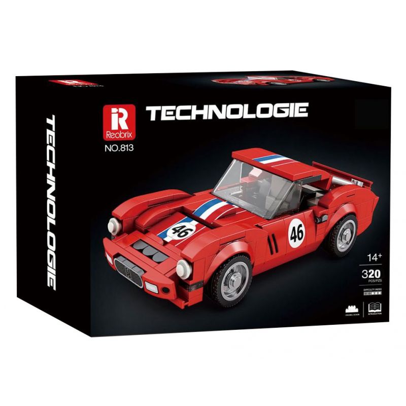 REOBRIX 813 non Lego FERRARI 250 GTO bộ đồ chơi xếp lắp ráp ghép mô hình Speed Champions Racing Cars Đua Xe Công Thức 320 khối