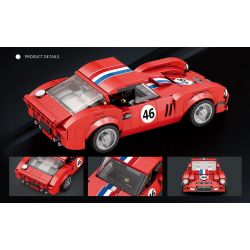 REOBRIX 813 FERRARI 250 GTO bộ đồ chơi xếp lắp ráp ghép mô hình Speed Champions Racing Cars Đua Xe Công Thức 320 khối