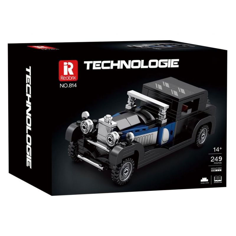 REOBRIX 814 non Lego BUGATTI LOẠI 41 ROYALE bộ đồ chơi xếp lắp ráp ghép mô hình Speed Champions Racing Cars BUGATTI TYPE 41 ROYALE Đua Xe Công Thức 249 khối