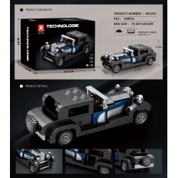 REOBRIX 814 BUGATTI LOẠI 41 ROYALE bộ đồ chơi xếp lắp ráp ghép mô hình Speed Champions Racing Cars BUGATTI TYPE 41 ROYALE Đua Xe Công Thức 249 khối