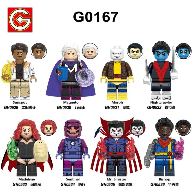 G CARD G0167 0167 GH0529 0529 GH0530 0530 GH0531 0531 GH0532 0532 GH0533 0533 GH0534 0534 GH0535 0535 GH0536 0536 X-MEN '97 HÌNH 8 LOẠI bộ đồ chơi xếp lắp ráp ghép mô hình Super Heroes Siêu Nhân Anh Hùng