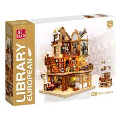 JIESTAR 57016 THƯ VIỆN CHÂU THỜI TRUNG CỔ bộ đồ chơi xếp lắp ráp ghép mô hình Creator LIBRARY EUROPEAN Sáng Tạo 3294 khối