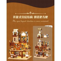 JIESTAR 57016 THƯ VIỆN CHÂU THỜI TRUNG CỔ bộ đồ chơi xếp lắp ráp ghép mô hình Creator LIBRARY EUROPEAN Sáng Tạo 3294 khối