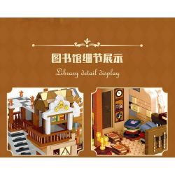 JIESTAR 57016 THƯ VIỆN CHÂU THỜI TRUNG CỔ bộ đồ chơi xếp lắp ráp ghép mô hình Creator LIBRARY EUROPEAN Sáng Tạo 3294 khối