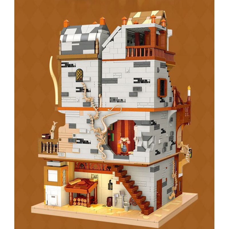 JIESTAR 57016 THƯ VIỆN CHÂU THỜI TRUNG CỔ bộ đồ chơi xếp lắp ráp ghép mô hình Creator LIBRARY EUROPEAN Sáng Tạo 3294 khối