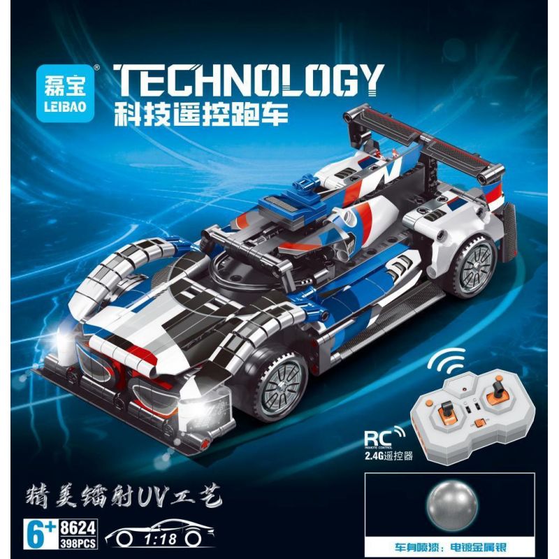 LEIBAO 8624 2.4G 1:18-PHIÊN BẢN Ô TÔ ĐIỀU KHIỂN CÔNG NGHỆ TỪ XA tỷ lệ 1:18 bộ đồ chơi xếp lắp ráp ghép mô hình Technic Kỹ Thuật Công Nghệ Cao Mô Hình Phương Tiện 398 khối