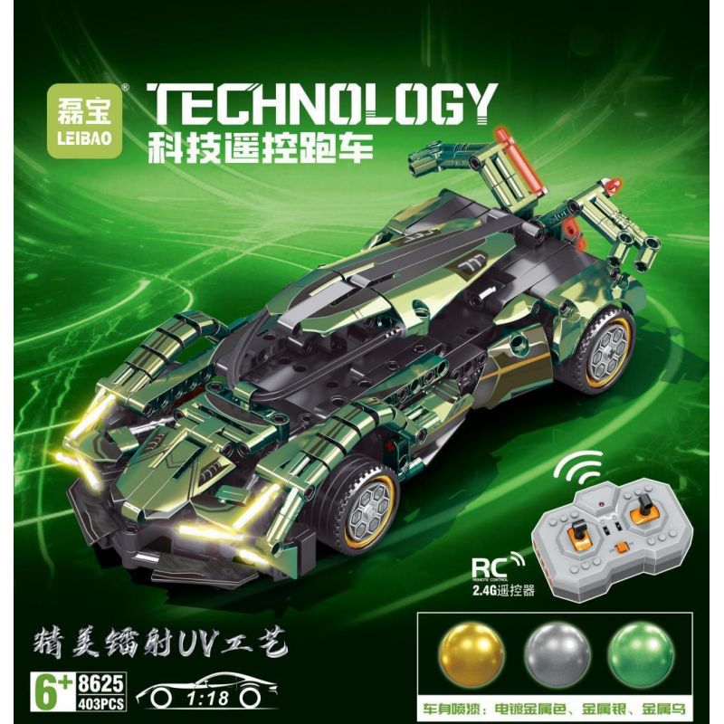 LEIBAO 8625 2.4G 1:18-PHIÊN BẢN Ô TÔ ĐIỀU KHIỂN CÔNG NGHỆ TỪ XA tỷ lệ 1:18 bộ đồ chơi xếp lắp ráp ghép mô hình Technic Kỹ Thuật Công Nghệ Cao Mô Hình Phương Tiện 403 khối