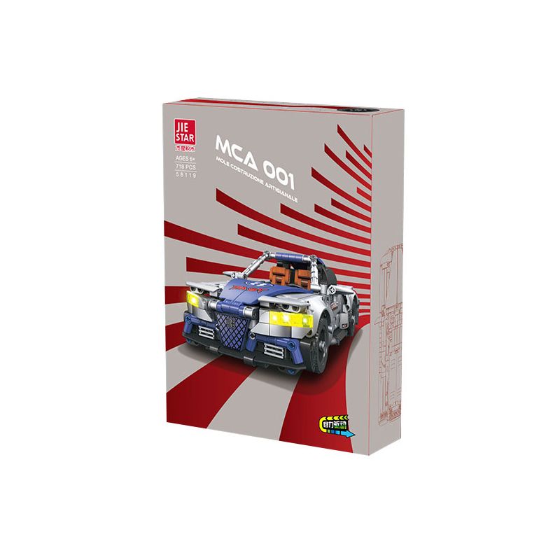 JIESTAR 58119 XE KÉO LÙI MCA 001 bộ đồ chơi xếp lắp ráp ghép mô hình Technic Kỹ Thuật Công Nghệ Cao Mô Hình Phương Tiện 718 khối