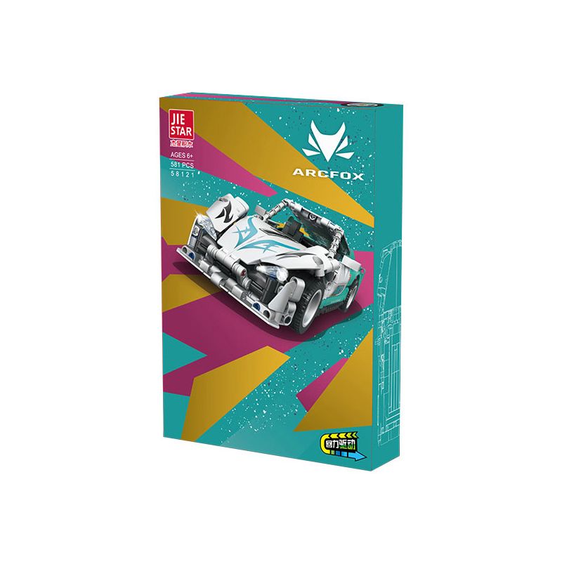 JIESTAR 58121 XE KÉO LÙI ARCFOX bộ đồ chơi xếp lắp ráp ghép mô hình Technic Kỹ Thuật Công Nghệ Cao Mô Hình Phương Tiện 581 khối